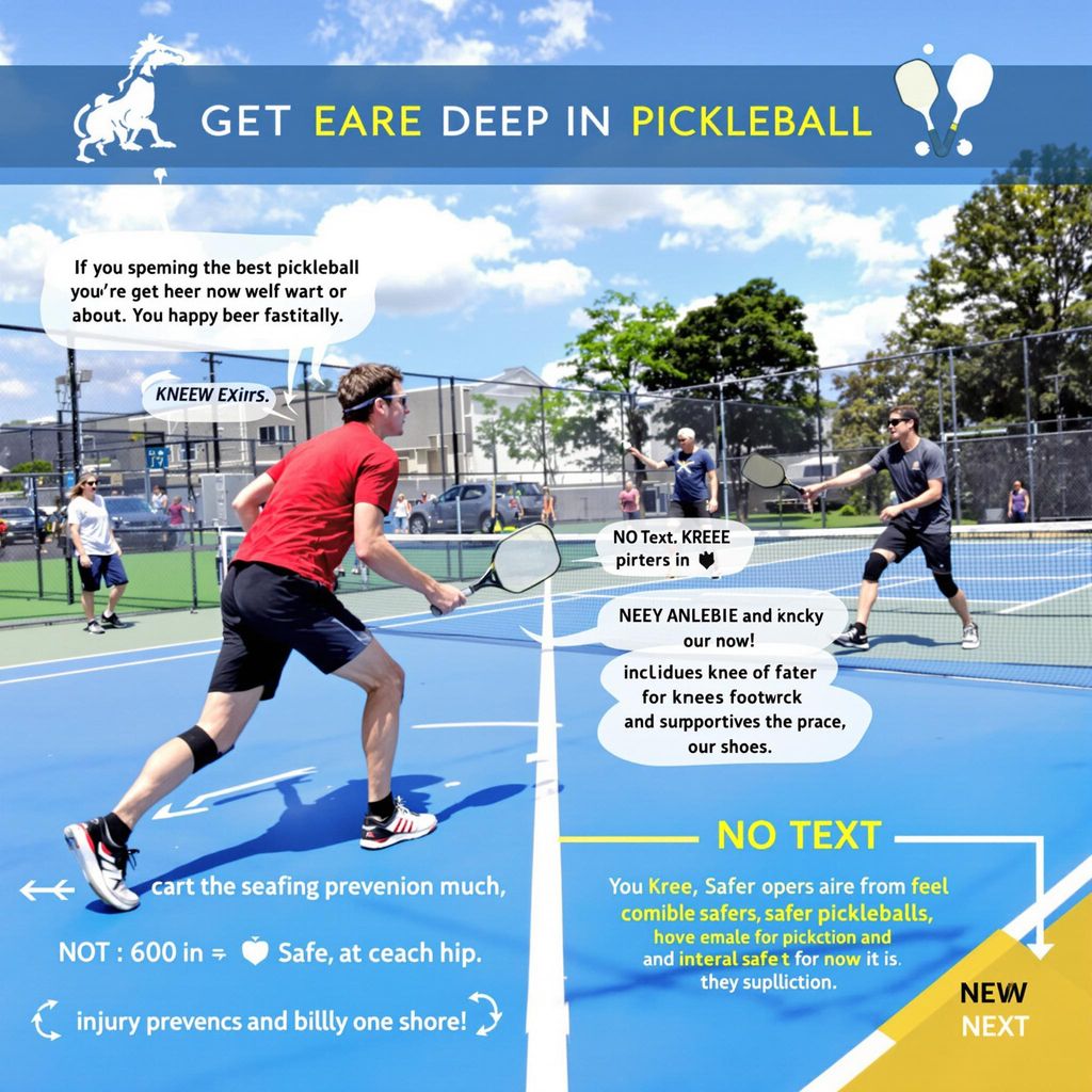 Players in action on a pickleball court, focusing on safety.