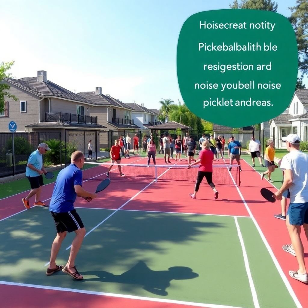 Pickleball players enjoying a game on an outdoor court.