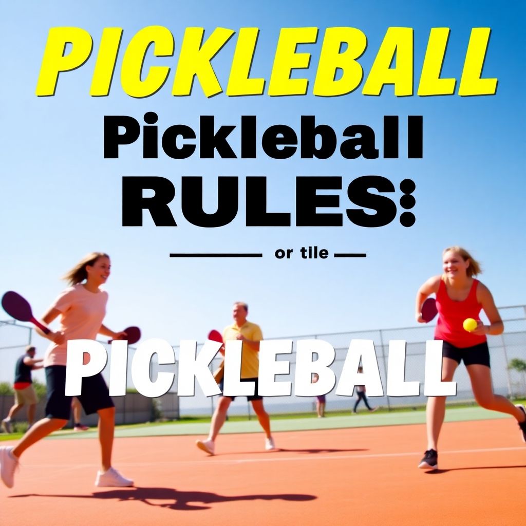 Exciting pickleball match with players and equipment in action.